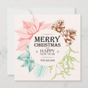 Christmas Holiday Circle   Photo Holiday Card