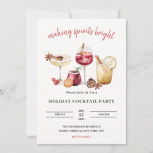 Christmas Holiday Cocktail Party Invitation