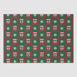 Christmas Holiday Coffees Snowflakes Tissue Paper