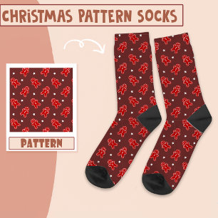 Christmas Holiday Cookie Pattern Socks
