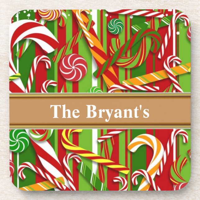 CHRISTMAS HOLIDAY  CORK COASTERS TEMPLATE (Front)