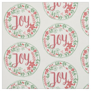 Christmas Holiday Custom Modern Joy Fabric