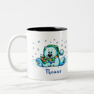 Christmas Holiday Cute Bear Winter Mug