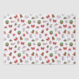 Christmas Holiday Cute Decoration Santa Hat Tissue Paper