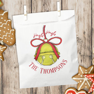 Christmas Holiday Cute Whimsical Jingle Bells Favour Bags