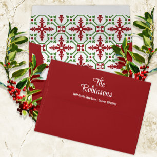 Christmas Holiday Dark Red Envelope