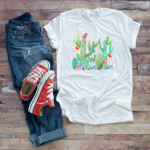 Christmas Holiday Desert Cactus Cacti Southwest T-Shirt