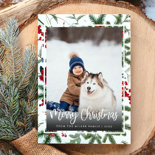 Christmas Holiday Elegant Botanical Photo Modern 