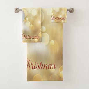 Christmas Holiday- Elegant Christmas Balls Bath Towel Set