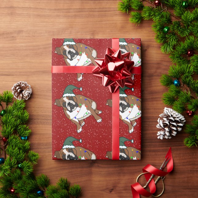 Christmas Holiday English Bulldog Wrapping Paper (Holiday Gift)