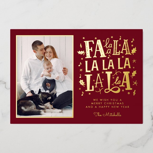 Christmas Holiday Fa La La Whimsical Family (Front)