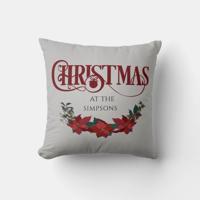 Christmas Holiday Family Home Decor Cushion (Front)