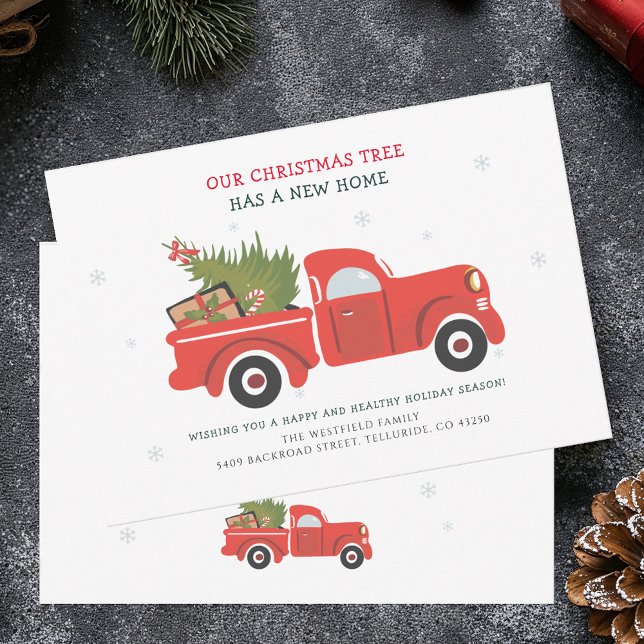 Christmas Holiday Family Moving Announcement (New Home Family Christmas Moving Announcement)