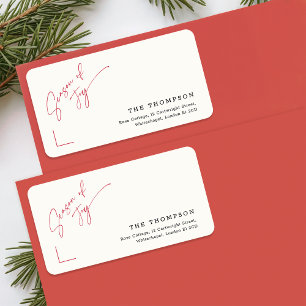 Christmas Holiday Family Name Address Return Label