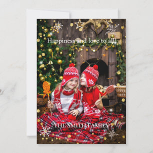 Christmas holiday family photo card