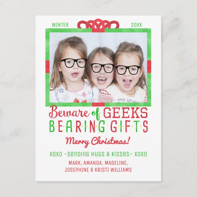 Christmas Holiday Family Photo | Funny Geeks (Front)