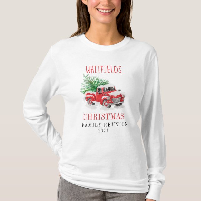 Christmas Holiday Family Reunion Matching Custom T-Shirt (Front)