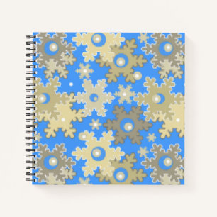 Christmas holiday festive winter snowflakes bright notebook