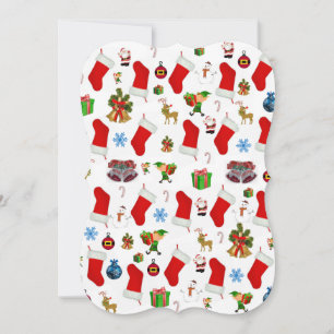 Christmas Holiday Flat Greeting Card
