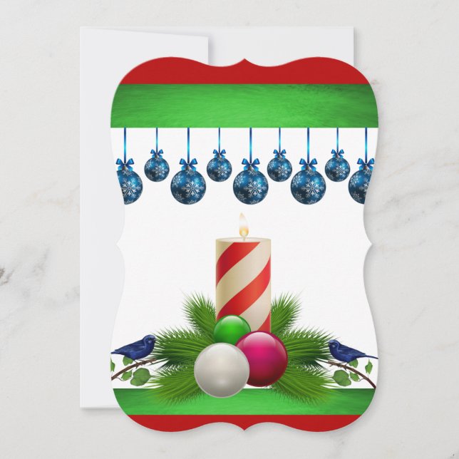 Christmas Holiday Flat Greeting Card (Front)