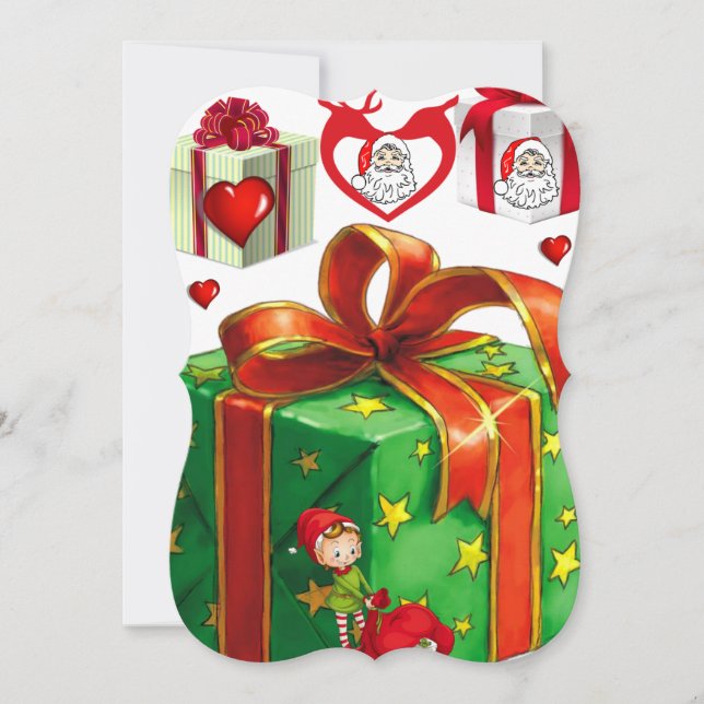 Christmas Holiday Flat Greeting Card (Front)