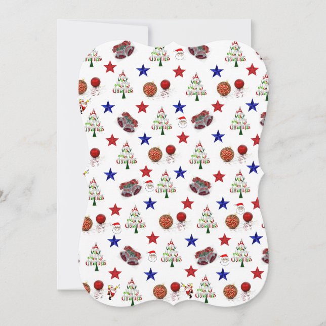 Christmas Holiday Flat Greeting Card (Front)