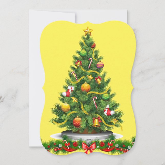 Christmas Holiday Flat Greeting Card (Front)