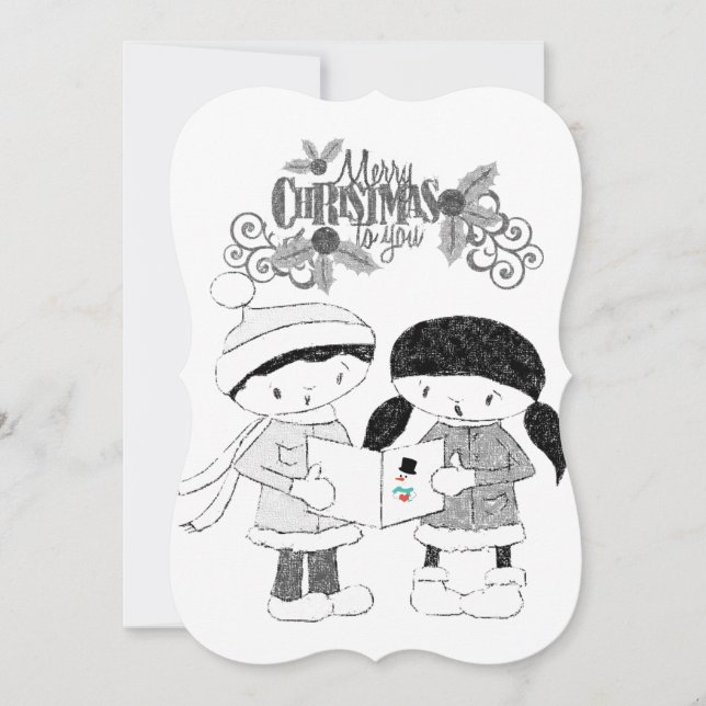 Christmas Holiday Flat Greeting Card (Front)