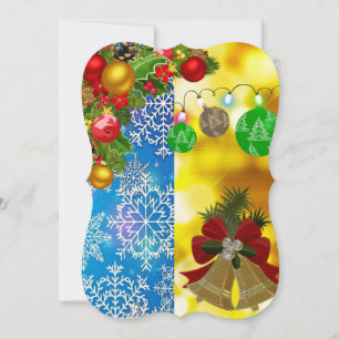 Christmas Holiday Flat Greeting Card