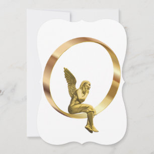 Christmas Holiday Flat Greeting Card, Angel Card