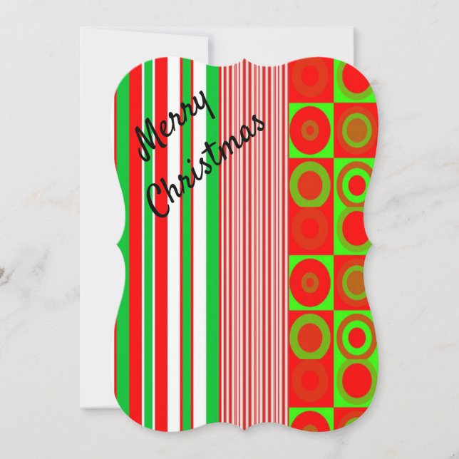 Christmas Holiday Flat Greeting Card, Card (Front)