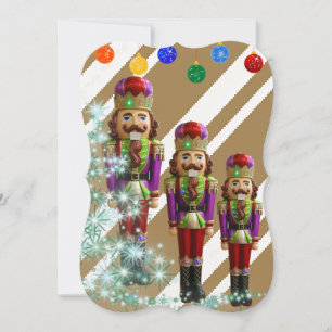Christmas Holiday Flat Greeting Card, Soldier Card
