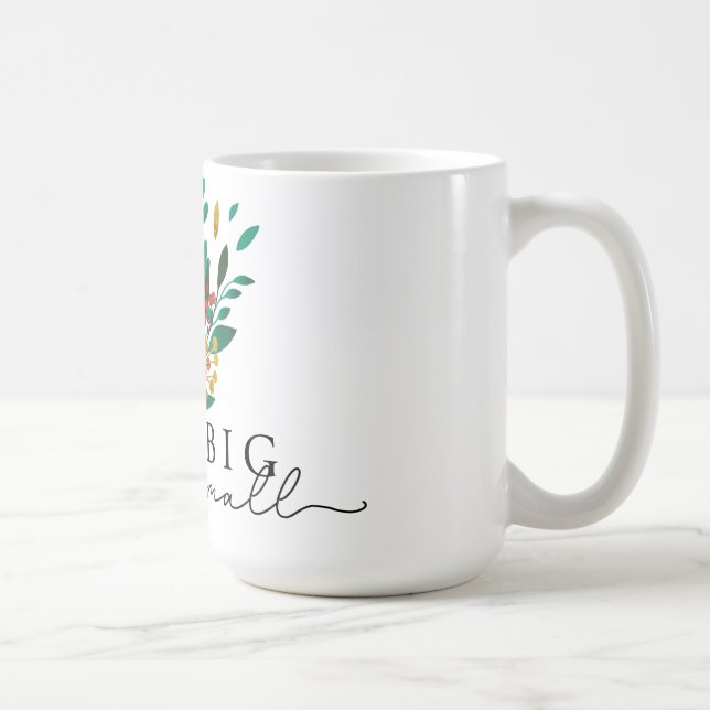 Christmas Holiday Floral Motivational Mug (Right)