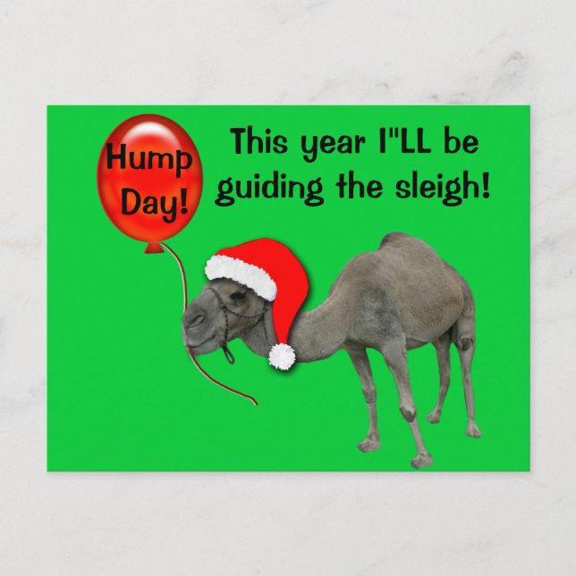 Christmas Holiday Funny  Camel Humpday Cards (Front)