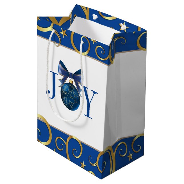 Christmas Holiday Gift Bag JOY Ornament (Back Angled)