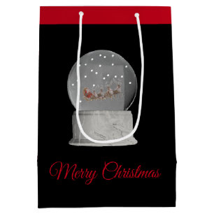Christmas Holiday Gift Bag Snow Globe