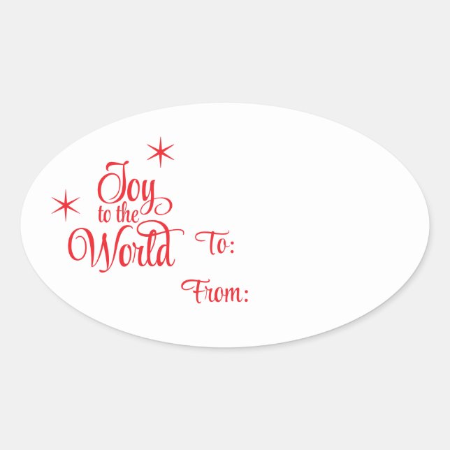 Christmas Holiday Gift Tag Sticker (Front)