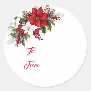Christmas Holiday Gift Tag Sticker