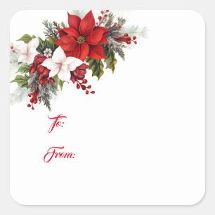 Christmas Holiday Gift Tag Sticker