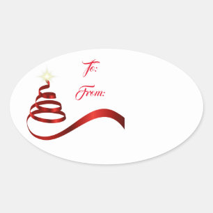 Christmas Holiday Gift Tag Sticker