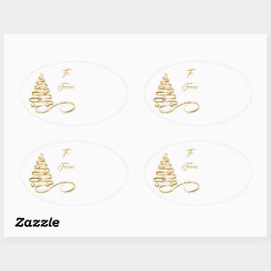 Christmas Holiday Gift Tag Sticker
