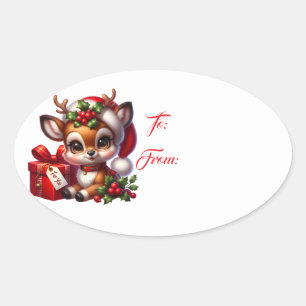 Christmas Holiday Gift Tag Sticker