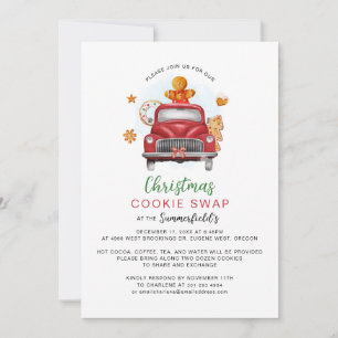 Christmas Holiday Gingerbread Cookie Swap Invitation