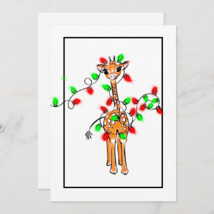 Christmas holiday giraffe green red twinkle light