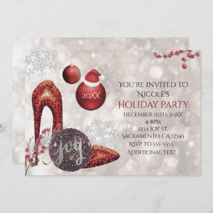 Christmas Holiday Glamour Party Event Invitation