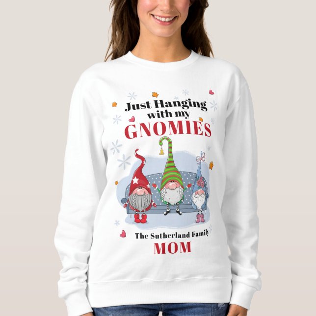 Christmas Holiday Gnomes Family Matching Mum Sweatshirt (Front)