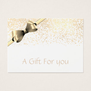 Christmas/holiday gold confetti gift certificate