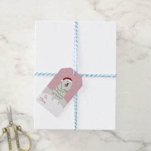 Christmas Holiday Great Pyrenees  Gift Tags