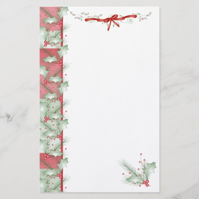 Christmas Holiday_Happy Holly Days Stationery (Front)