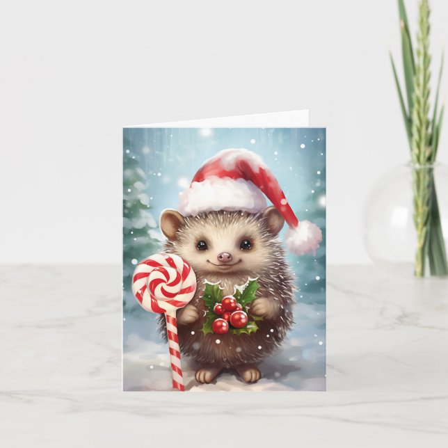 Christmas Holiday Hedgehog (Front)